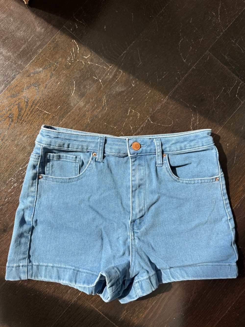 High waisted Blue Denim Women's Shorts